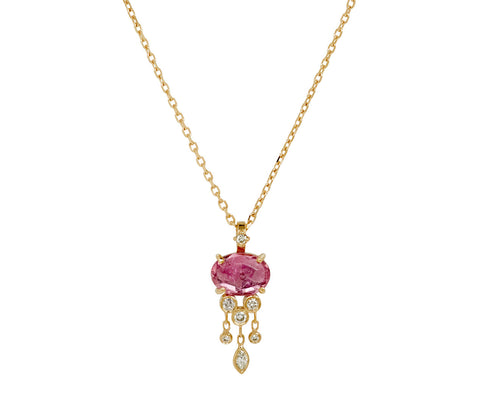 Celine Daoust Tourmaline and Diamond Jelly Fish Necklace