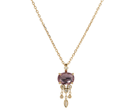 Celine Daoust Pink Sapphire and Diamond Jelly Fish Necklace