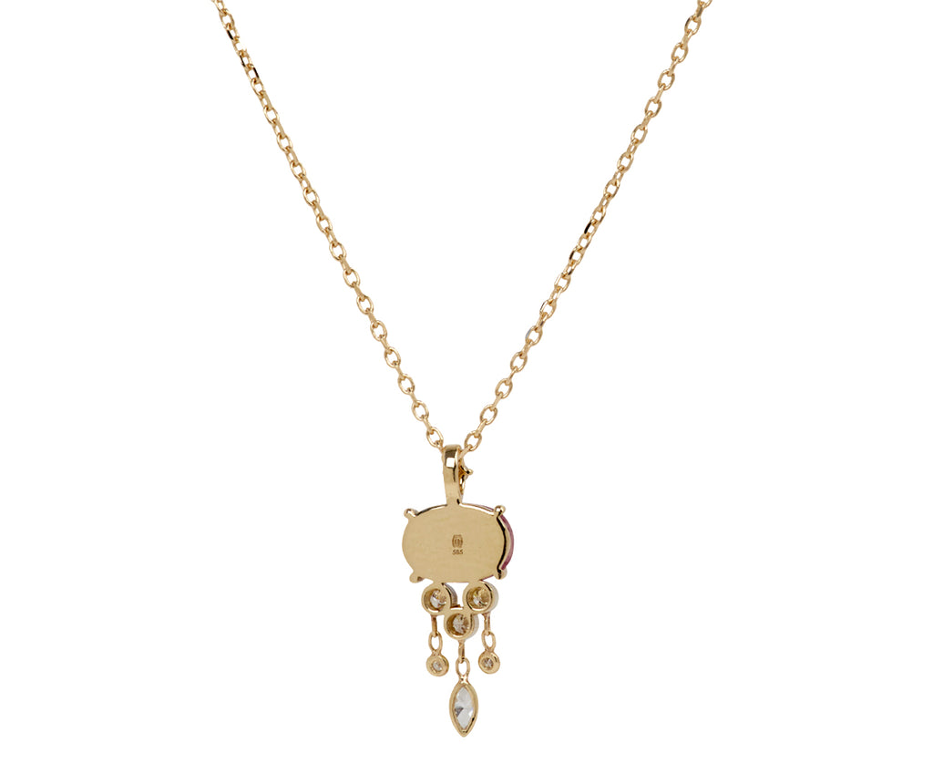 Celine Daoust Pink Sapphire and Diamond Jelly Fish Necklace - Back View