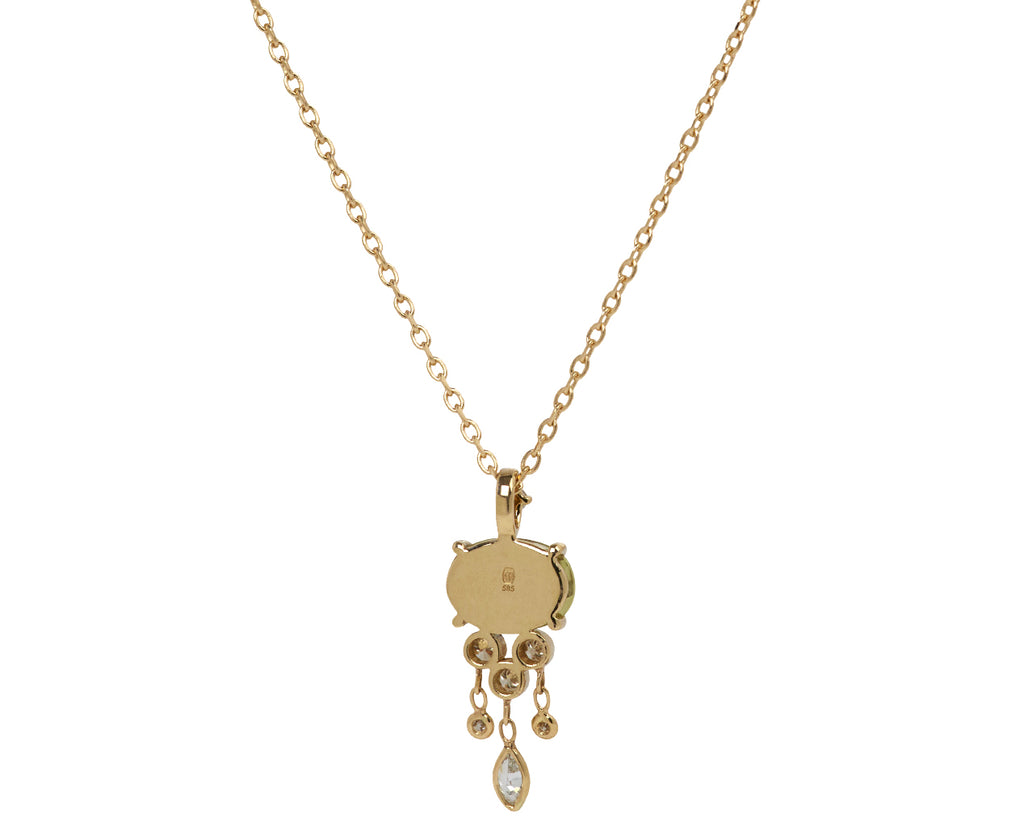 Celine Daoust Yellow Sapphire and Diamond Jelly Fish Necklace - Back View