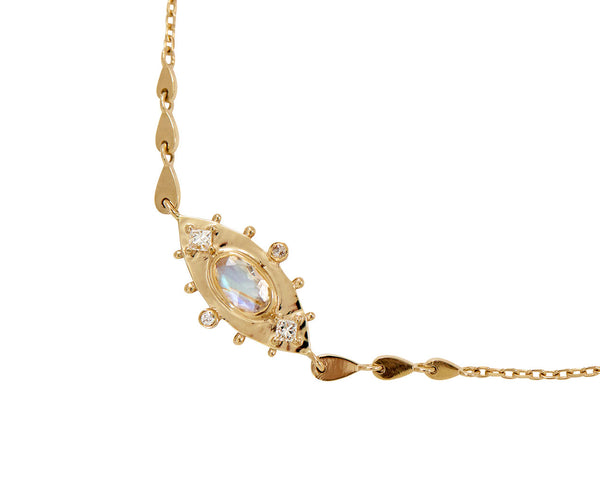 Celine Daoust Moonstone and Diamond Bracelet Celine Daoust Moonstone and Diamond Bracelet