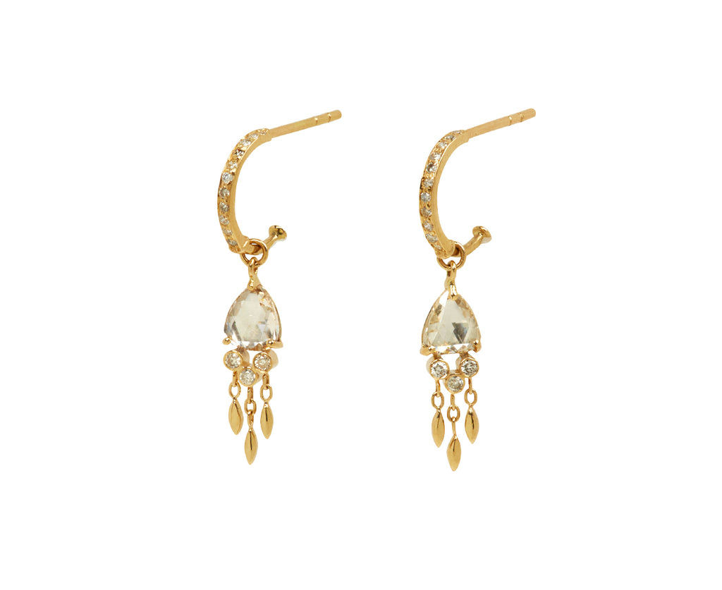 Celine Daoust Diamond Jelly Fish Hoop Earrings