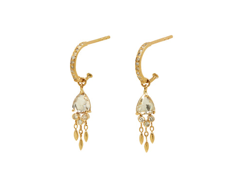 Celine Daoust Diamond Jelly Fish Hoop Earrings