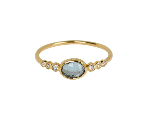 Celine Daoust Aquamarine and Diamond Ring