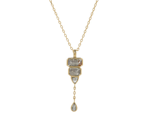 Celine Daoust Dangling Diamond Pendant Necklace