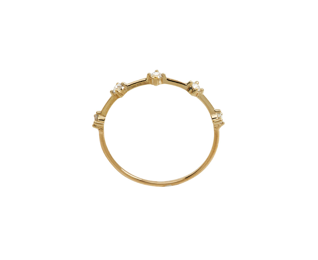 Zoë Chicco Diamond Dash Ring - Top Down View