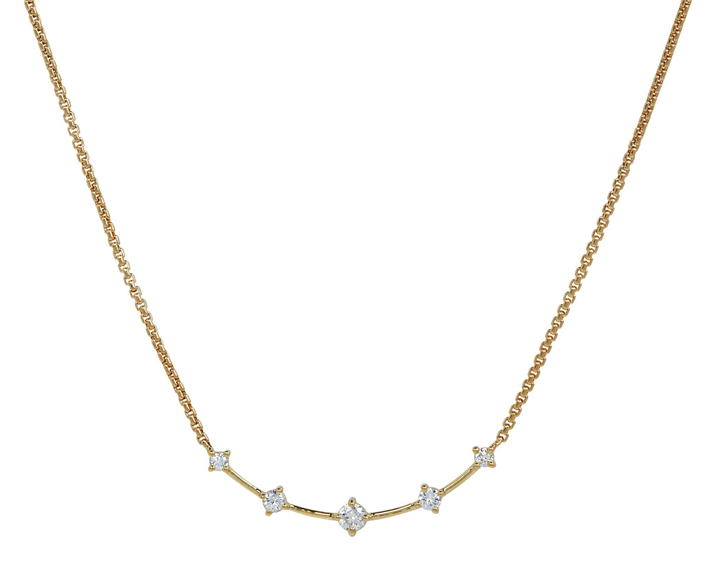 Zoë Chicco Diamond Curved Bar Pendant Necklace
