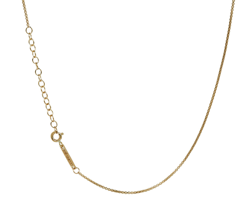 Zoë Chicco Diamond Curved Bar Pendant Necklace  - Closure