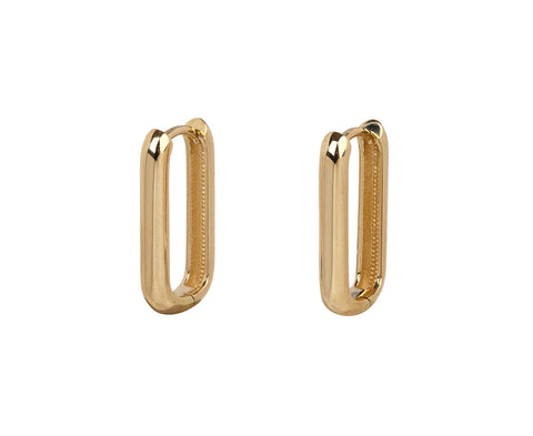 Zoë Chicco Oval Hinged Huggie Hoop Earrings