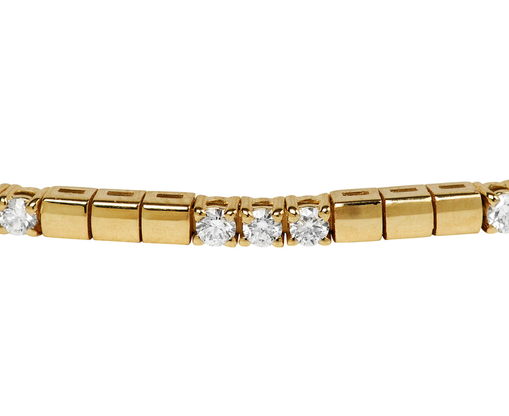Flexible Diamond Station Bangle Bracelet