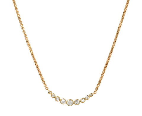 Graduated Diamond Pendant Necklace