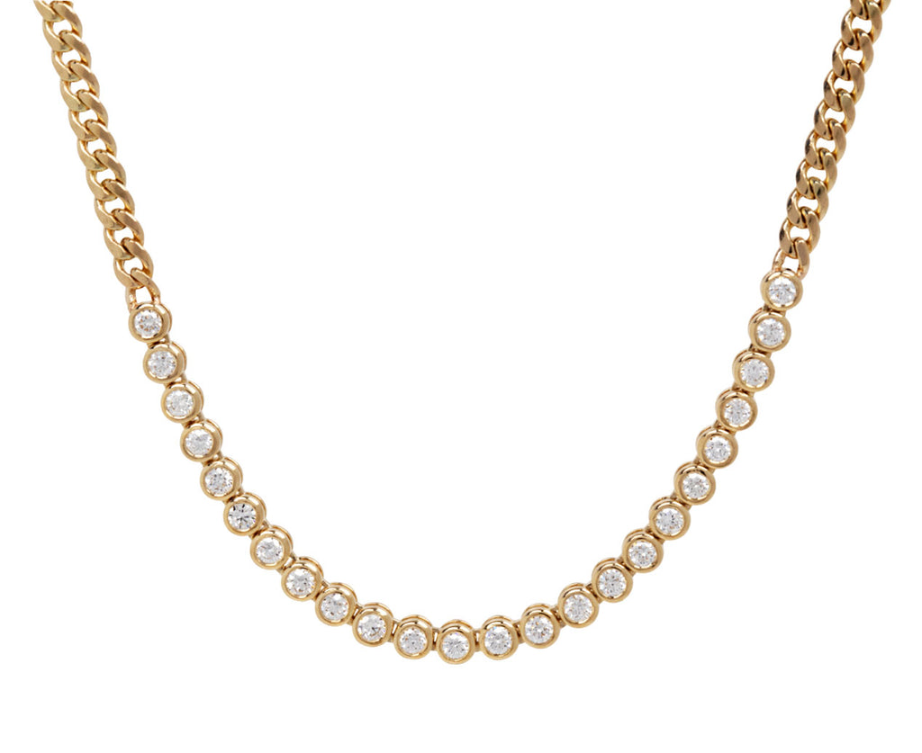 Diamond Tennis Station Necklace