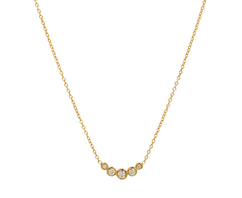 Zoë Chicco Curved Diamond Bar Pendant Necklace