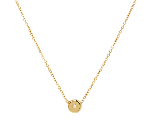 Small Gold Nugget and Diamond Necklace - TWISTonline