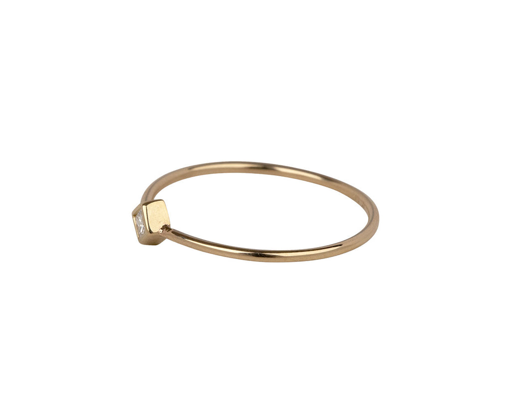 Zoë Chicco Bezel Shaped Diamond Ring - Side View