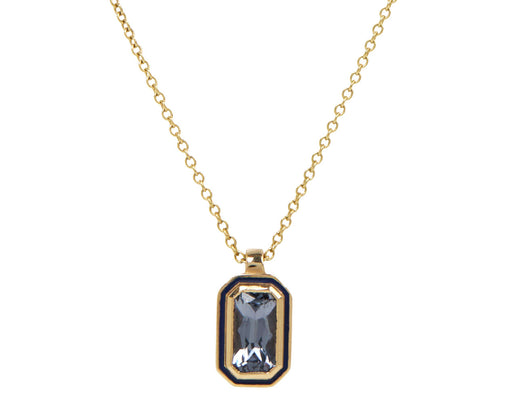 Mini Octagon Sari Gray Spinel Pendant Necklace