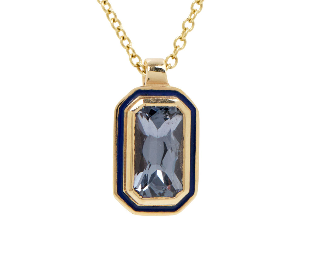 Mini Octagon Sari Gray Spinel Pendant Necklace