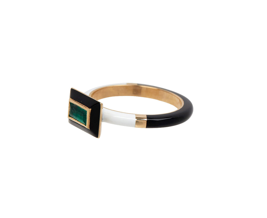 Emerald Baguette Candy Lacquer Ring