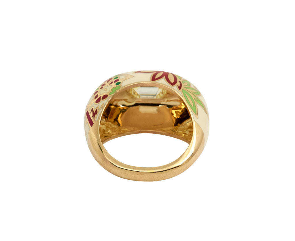 Diamond Kimono Boulle Ring