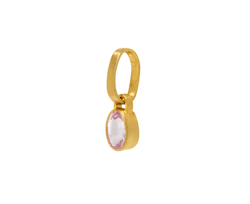 Oval Pink Sapphire Charm