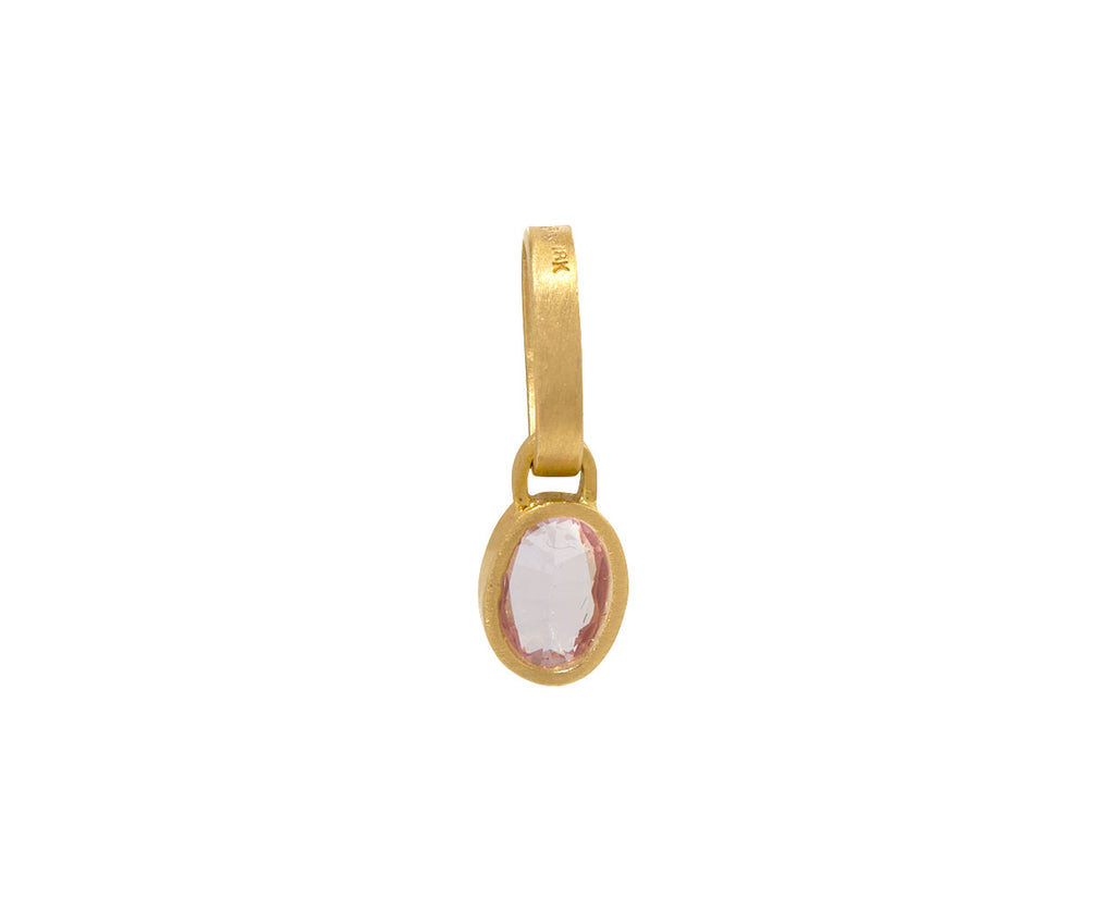 Oval Pink Sapphire Charm