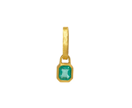 Mini Emerald Cut Emerald Pendant ONLY