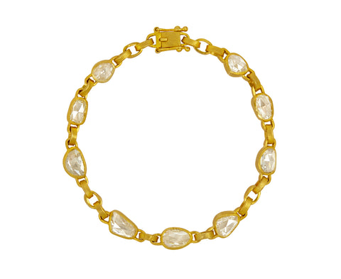 Rose Cut Diamond Signature Chain Bracelet