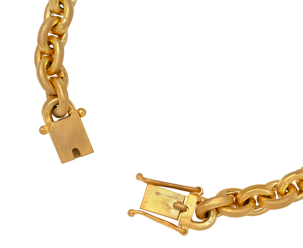 Heart Shaped Diamond Oversized Signature Chain Bracelet