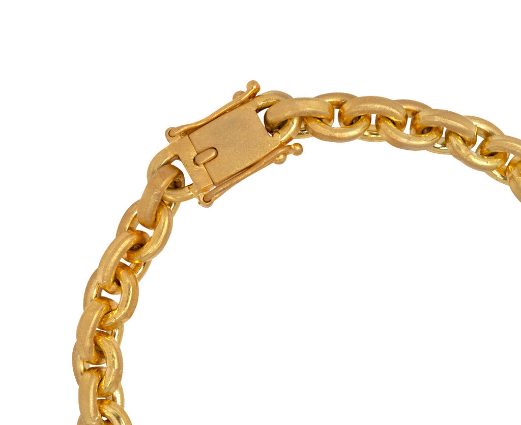 Heart Shaped Diamond Oversized Signature Chain Bracelet