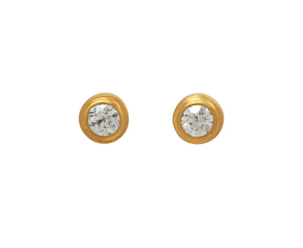Diamond Ziggurat Stud Earrings
