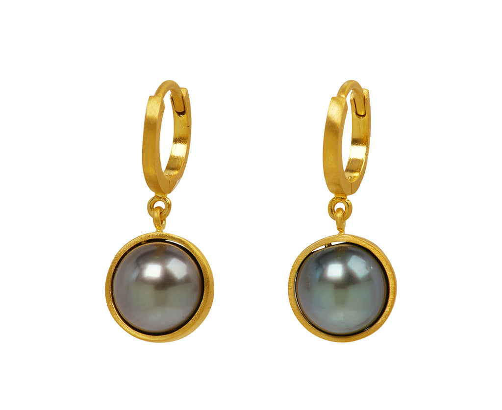 Tahitian Pearl Fairy Hoop Earrings - TWISTonline