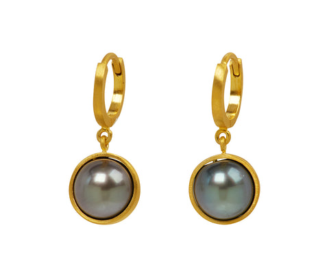 Tahitian Pearl Fairy Hoop Earrings - TWISTonline