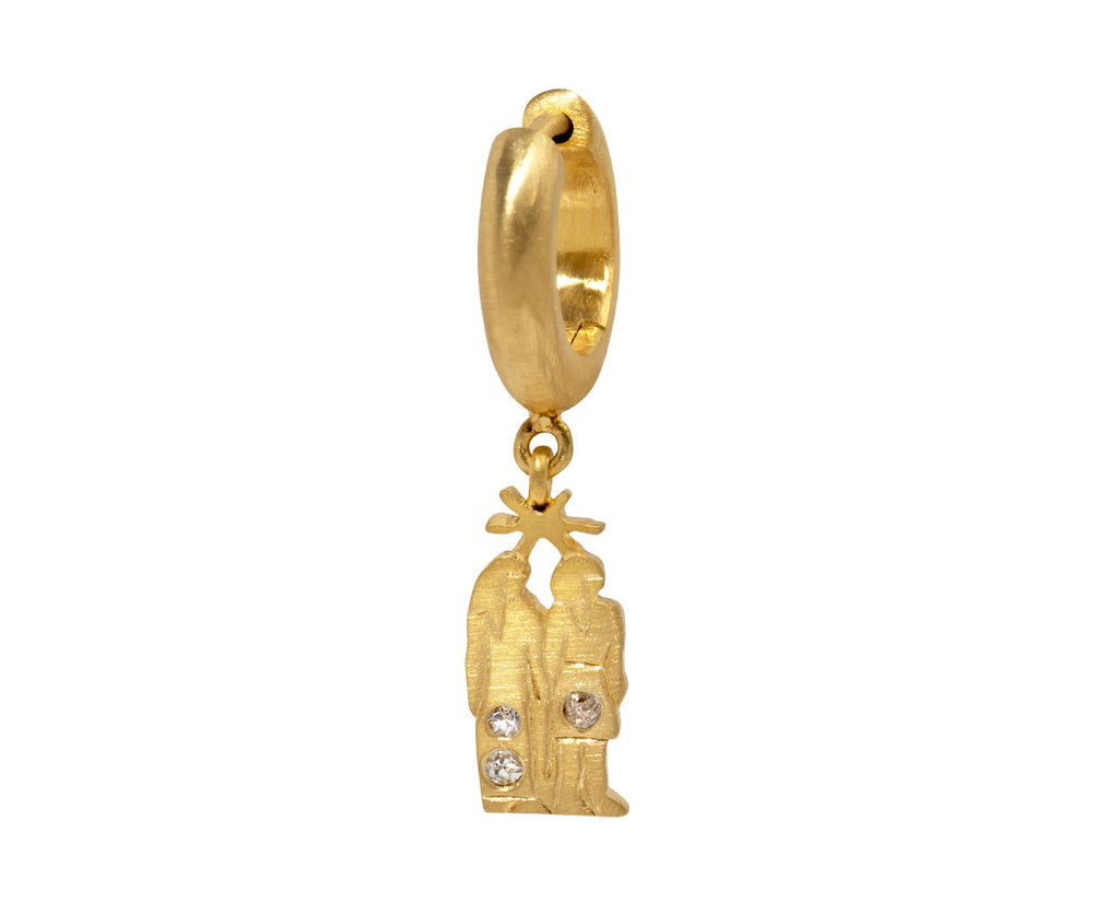 Mini Dendera Zodiac Gemini SINGLE Hoop Earring