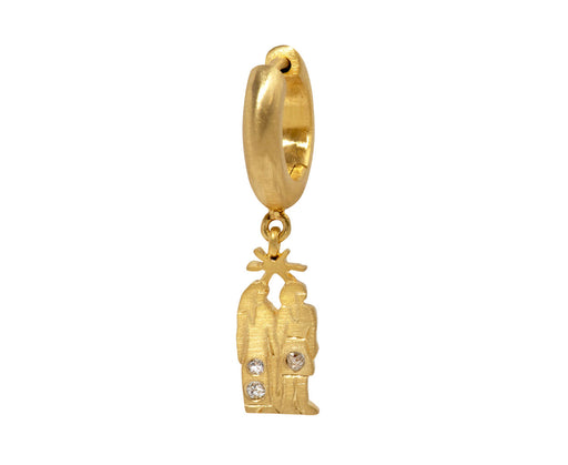 Mini Dendera Zodiac Gemini SINGLE Hoop Earring