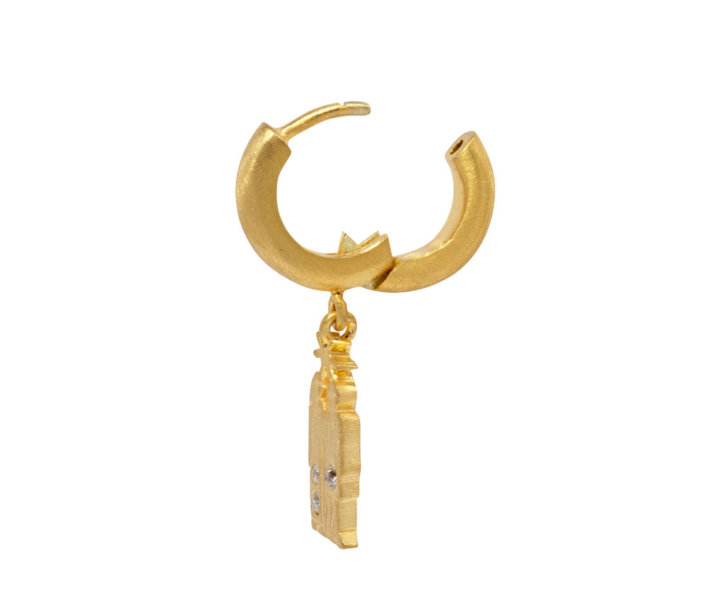 Mini Dendera Zodiac Gemini SINGLE Hoop Earring