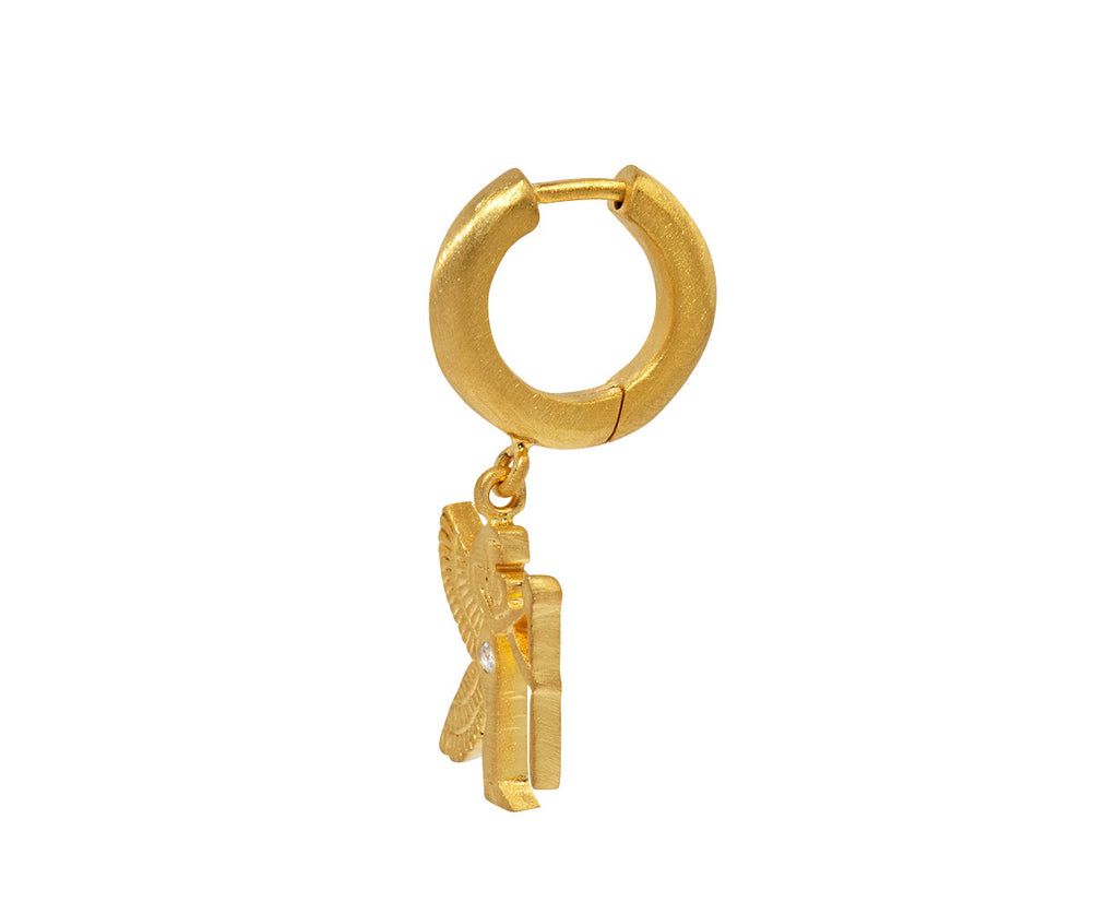 Mini Dendera Zodiac Virgo SINGLE Hoop Earring