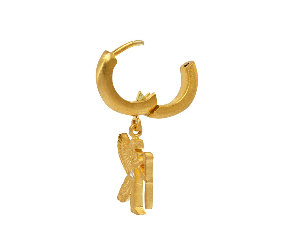 Mini Dendera Zodiac Virgo SINGLE Hoop Earring