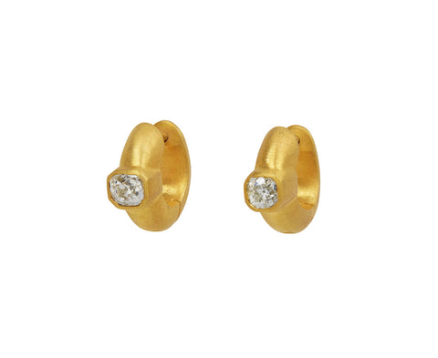 Diamond Signature Hoop Earrings