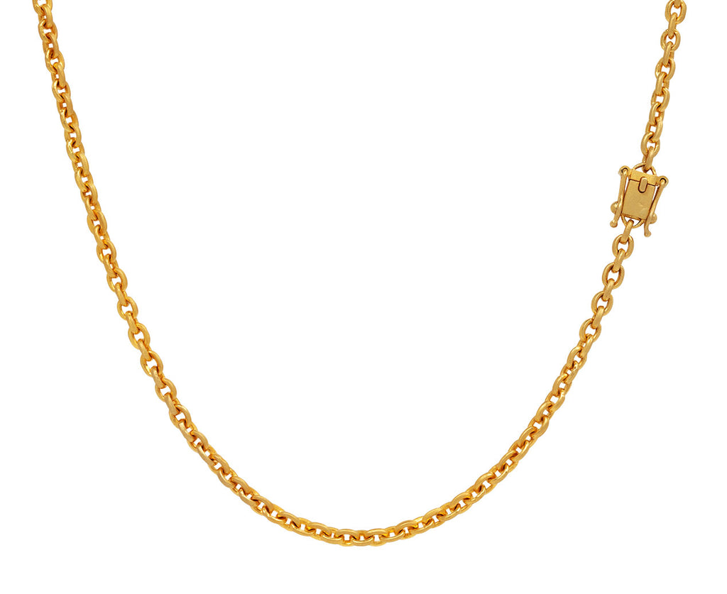 Triple Pear Diamond and Pink Sapphire Fairy Chain Necklace