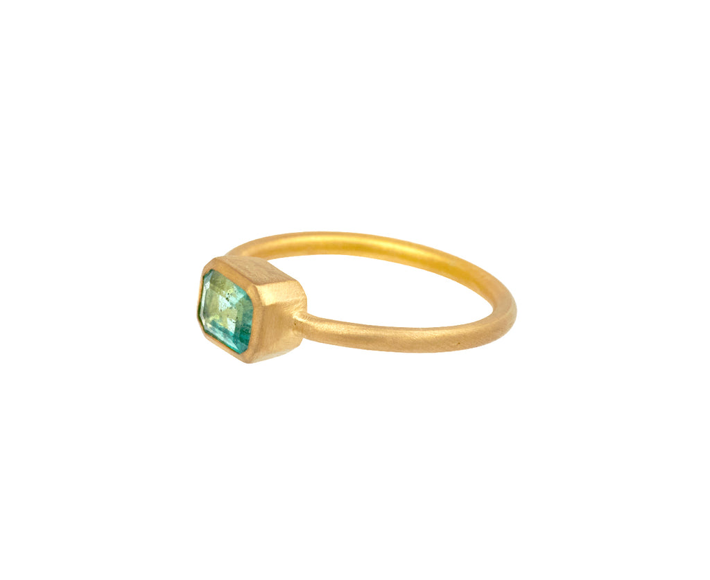 Mint Emerald Gem Fairy Band Ring