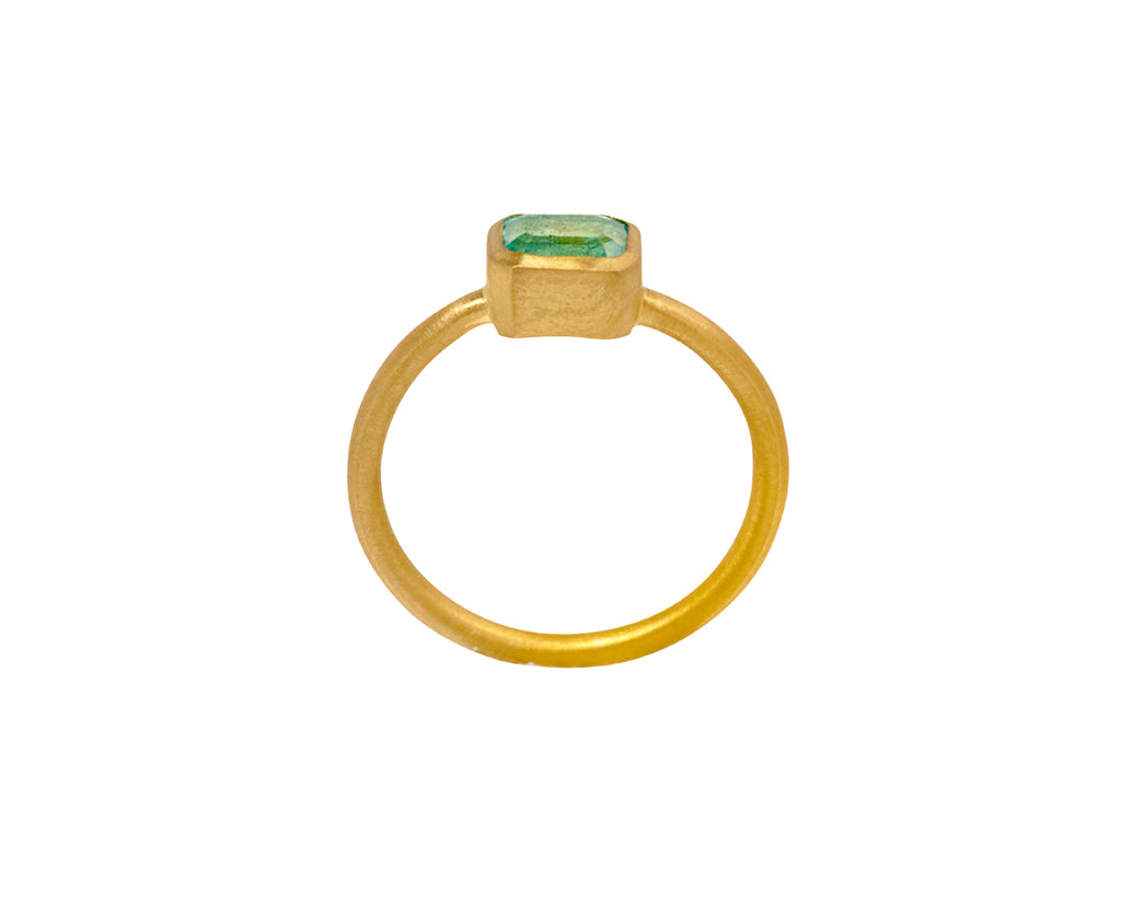 Mint Emerald Gem Fairy Band Ring