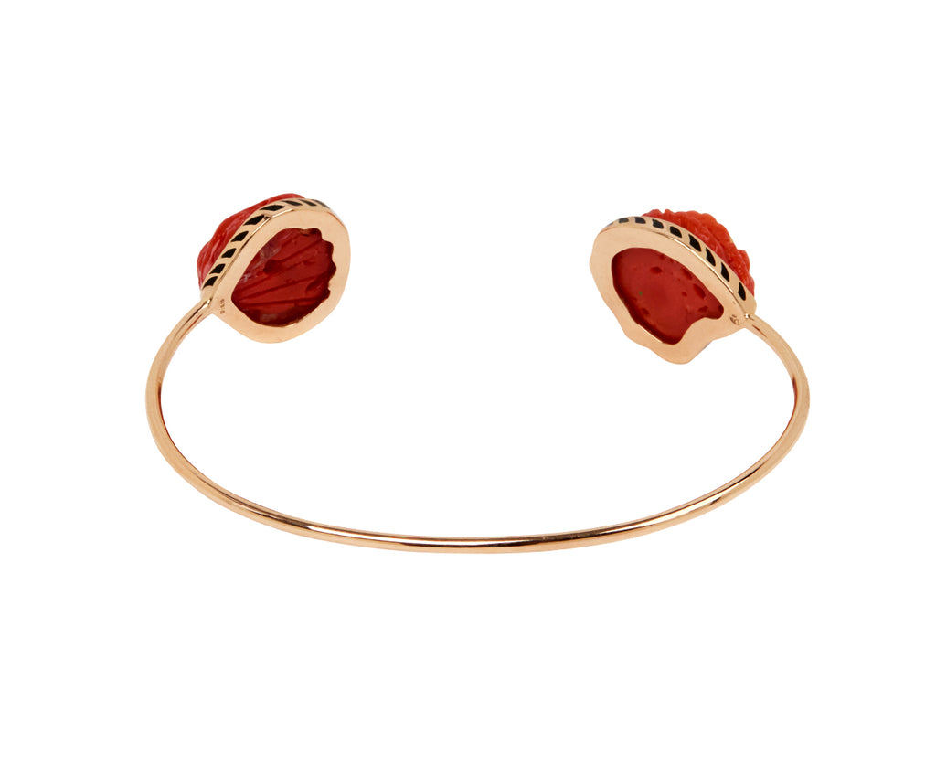 Dezso Coral Anadara Bracelet with Cushion Diamonds - Back View