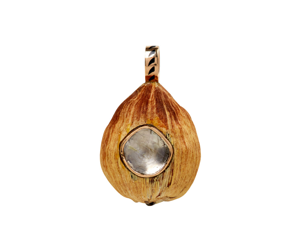 Dezso Natural Coquito and Polki Diamond Pendant ONLY