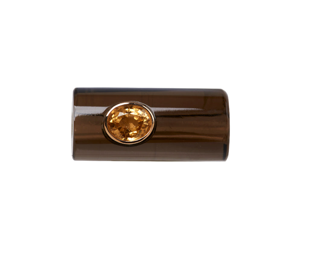 Dezso Smoky Quartz and Garnet Bead Pendant ONLY