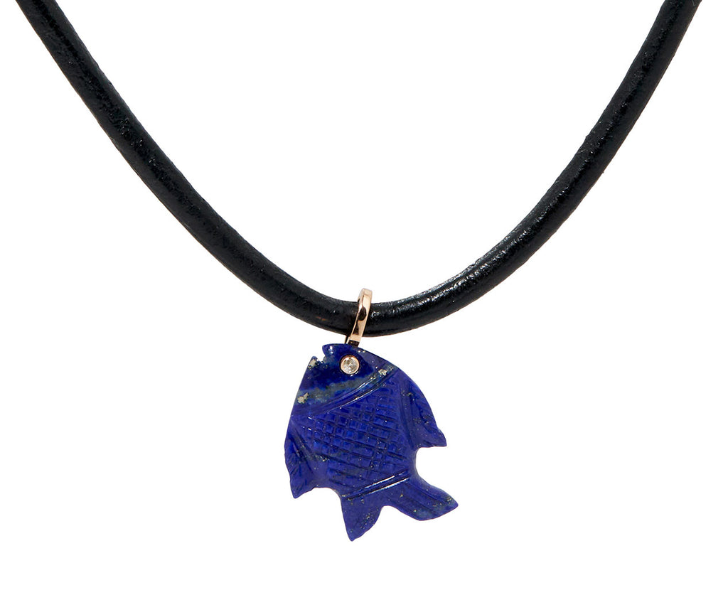 Dezso Lapis Diamond Eye Fish Pendant ONLY - Closeup