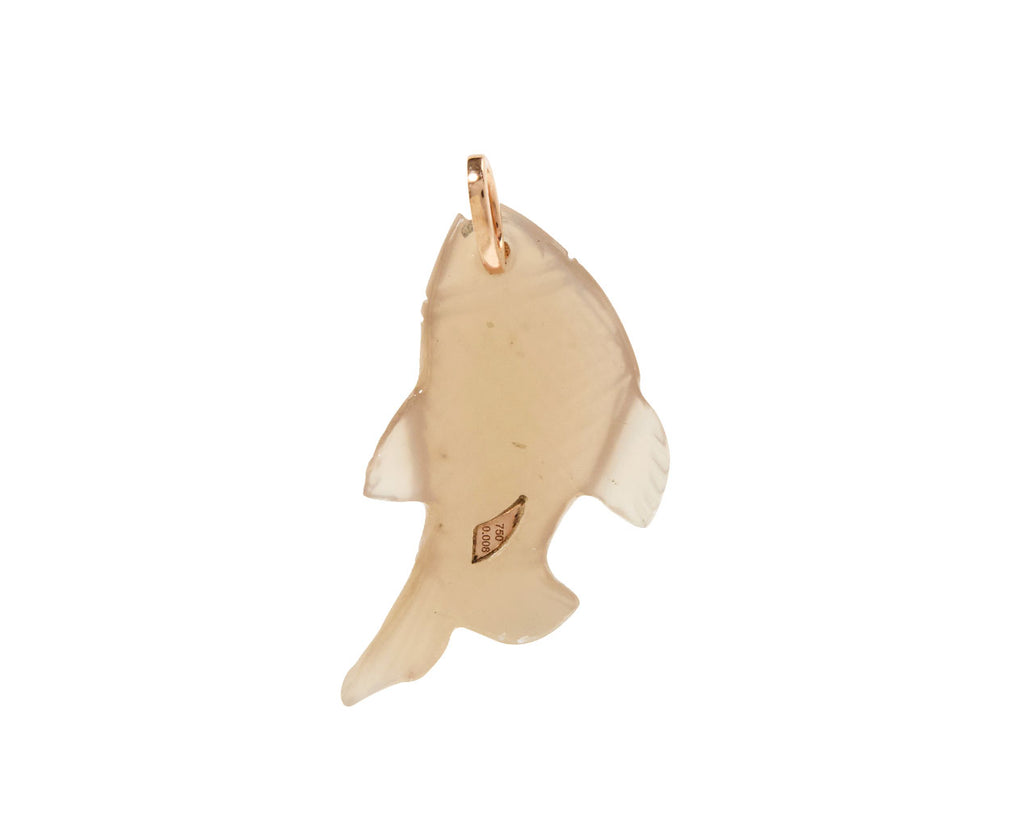 Dezso Moonstone Diamond Eye Fish Pendant ONLY - Back View