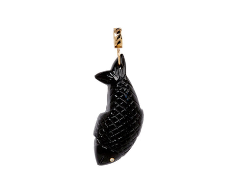 Dezso Black Onyx Fish Charm Pendant ONLY