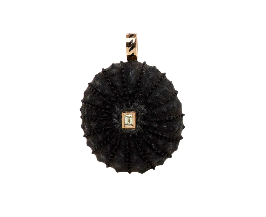 Dezso Ebony Wood and Diamond Sea Urchin Pendant ONLY