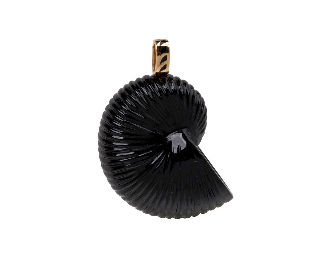 Dezso Carved Black Onyx Nautilus Charm Pendant ONLY