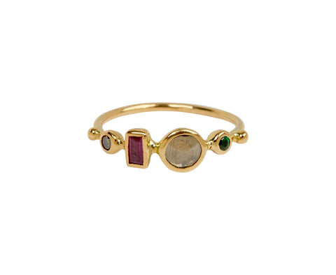 Dorette Multi Gem Bague Simple Ring